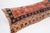 Antique Handwoven Red & Navy Rug Pillow – Home Décor Accent -16'' X 39'' For Sale - Image 9 of 10