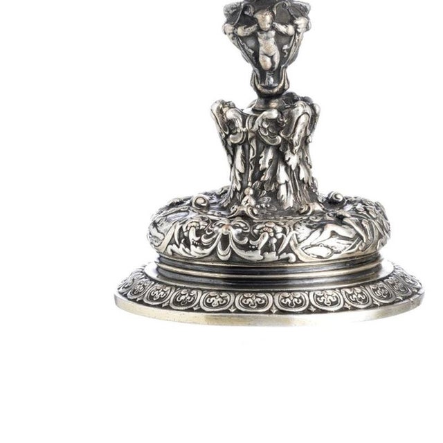 Silver-Plated Candlesticks, 19th Century, Set of 2 For Sale - Image 3 of 6