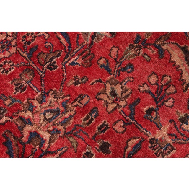 1980s Persian Vintage Kashan Red/Brown Wool Rug - 9'0'' X 11'10'' For Sale - Image 5 of 10