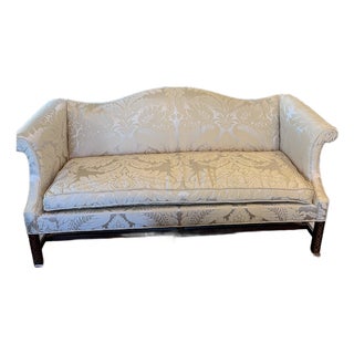 1970s Chippendale Camel Back Sofa For Sale