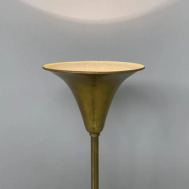 Mid-Century Modern Italian Art Deco Style Brass Floor Lamp, 1940s For Sale - Image 15 of 16