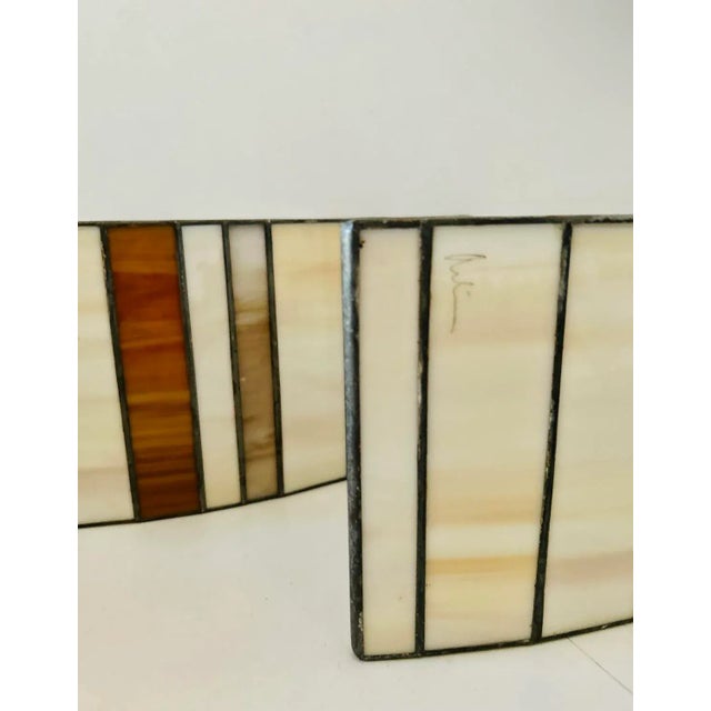 Two gorgeous glass lampshades. These are both signed and numbered on each lampshade. Fabulous art glass design with...