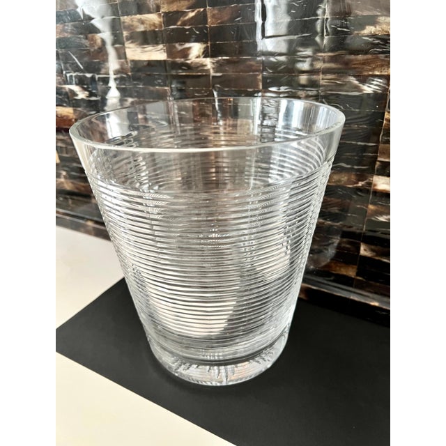 Ribbed Crystal Ice or Champagne Bucket For Sale In Los Angeles - Image 6 of 11