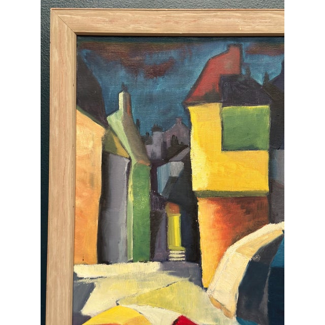 Ebbe Höglund, Cityscape with House Facades, 1960, Oil on Canvas, Framed For Sale - Image 9 of 15