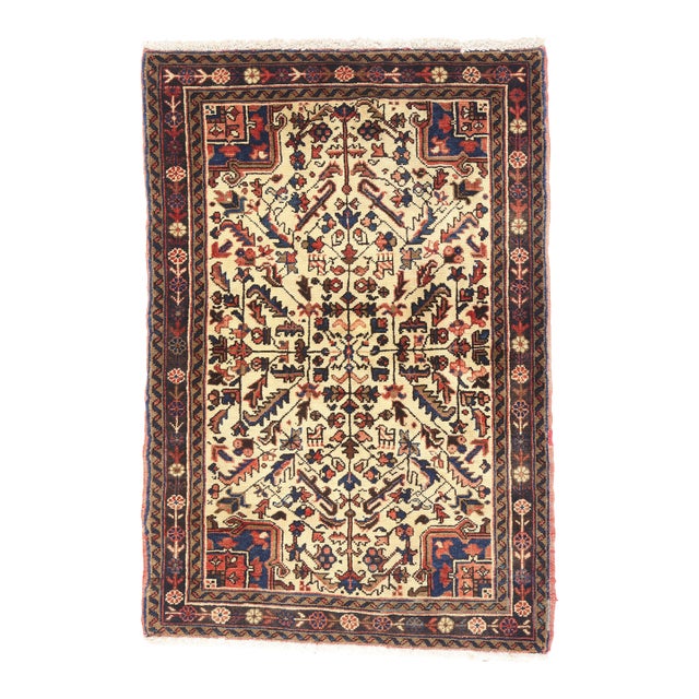 Vintage Persian Heriz Rug, 02'11 X 04'04 For Sale