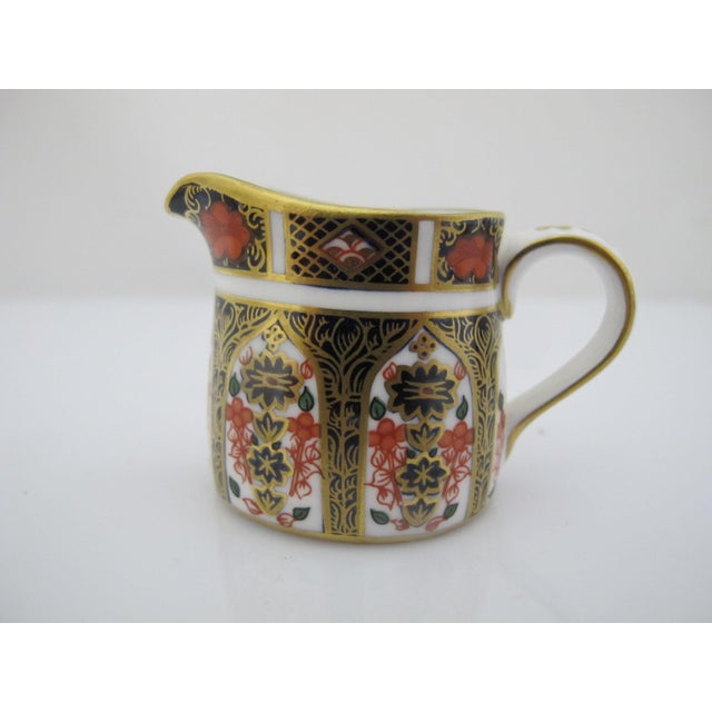 Royal Crown Derby 1128 Old Imari Bone China Full Miniature Tea Set & Oval Tray For Sale - Image 10 of 18