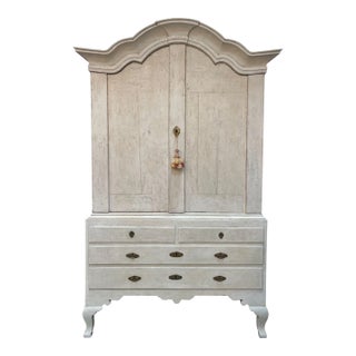 Large 19th Century Swedish Rococo Cupboard For Sale