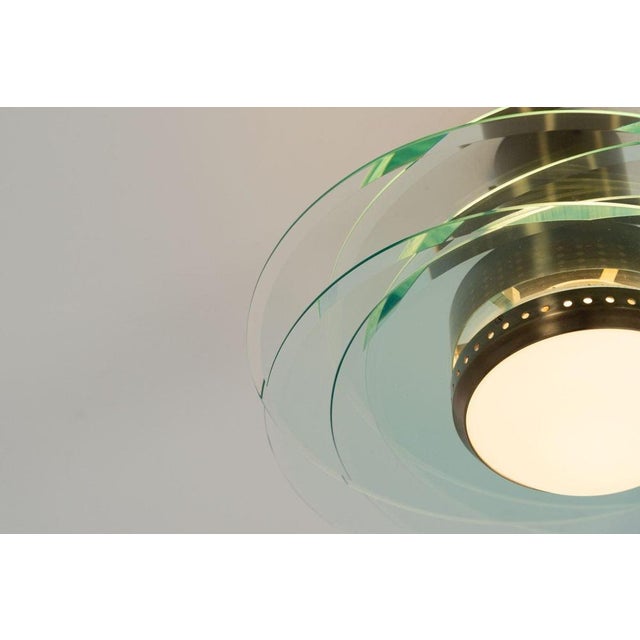 Brass and Glass 2079 Ceiling Lamp by Max Ingrand for Fontana Arte, Italy, 1960s For Sale - Image 14 of 17