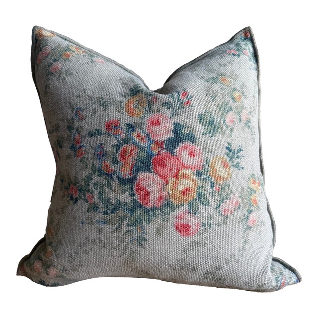 French Linen Accent Cover – Pompadour Nuage 20 For Sale