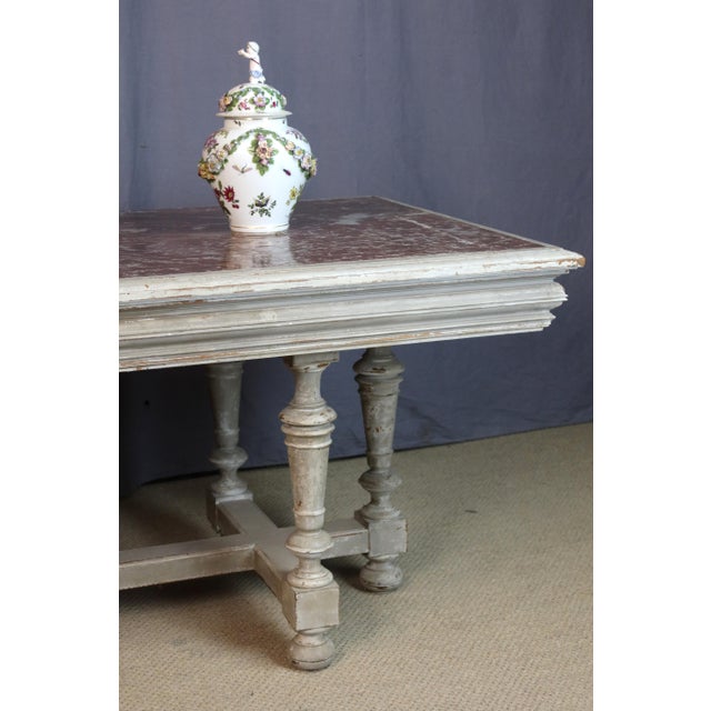 19th Century Console Table with Marble TOp, 1890s For Sale - Image 4 of 13
