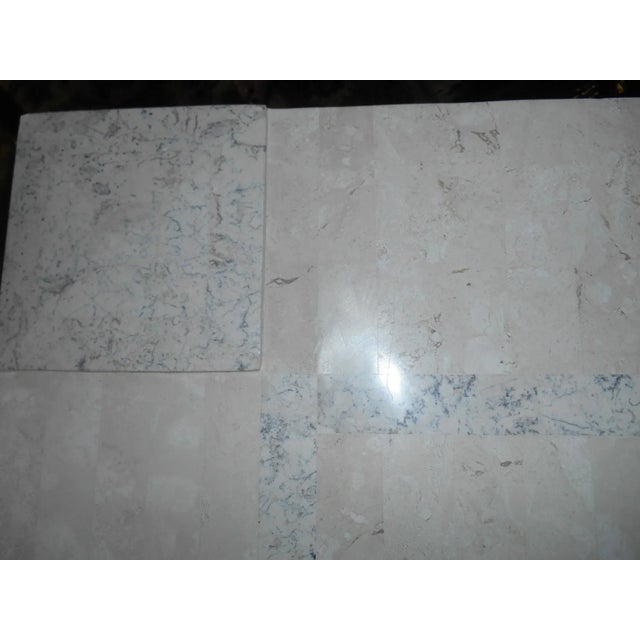 Glass Maitland Smith Tesselated Marble Console & Mirror - 2 Pieces For Sale - Image 7 of 10