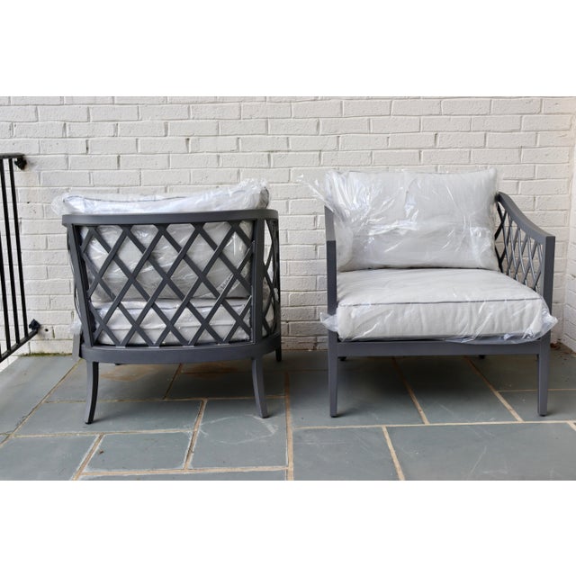 Restoration Hardware Restoration Hardware Cast Aluminum Lounge Chairs, 3 Pieces For Sale - Image 4 of 6