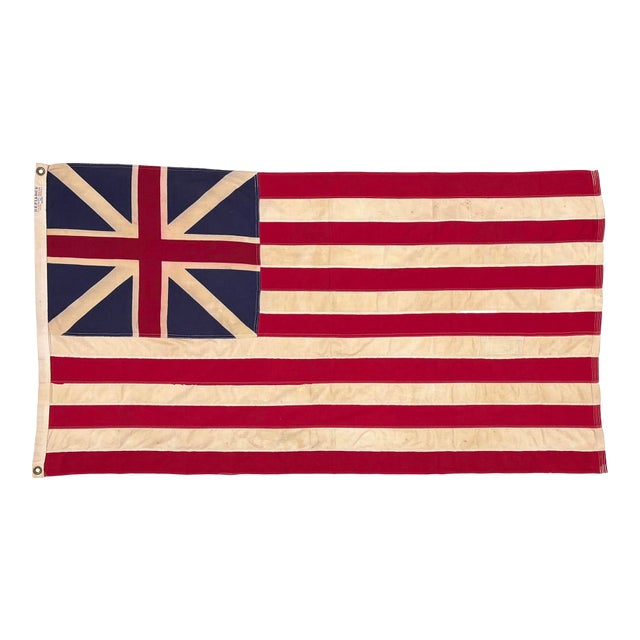 Vintage Cotton Grand Union American Flag For Sale