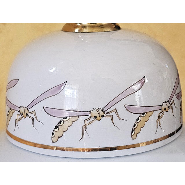 Vintage Maitland-Smith Hand-Painted Chinoiserie Floral Porcelain Ginger Jar Table Lamp For Sale - Image 11 of 18