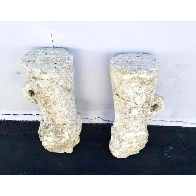 Arts & Crafts Masonry Garden Chairs from Italy - A Pair For Sale - Image 3 of 9