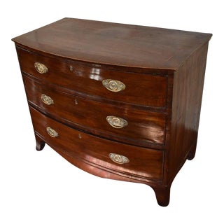 18th Century George III Inlaid Mahogany Bureau For Sale