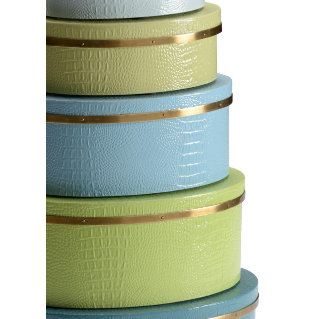 Wildwood Blue & Green Boxes Set of 5 Chairish