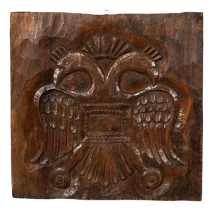Wood Carved Wall Plaque with Bird