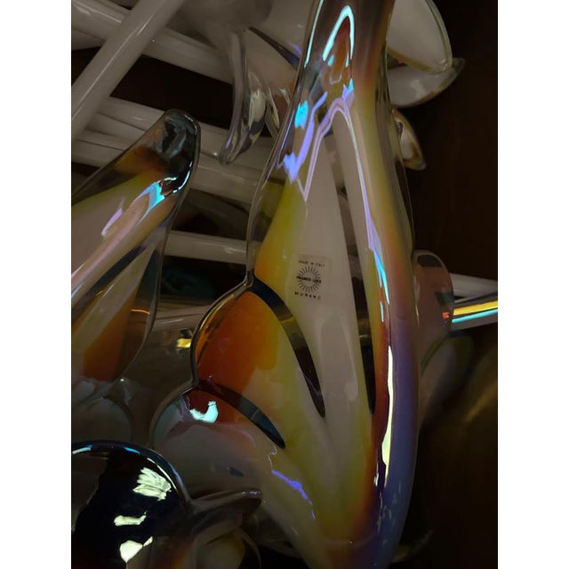 Wings of Freedom Chandelier in Murano Glass by Franco Luce, 1980s For Sale - Image 10 of 15