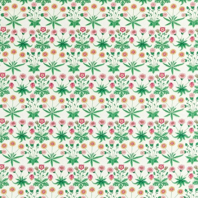 Morris & Co Daisy Fabric in Strawberry Fields For Sale