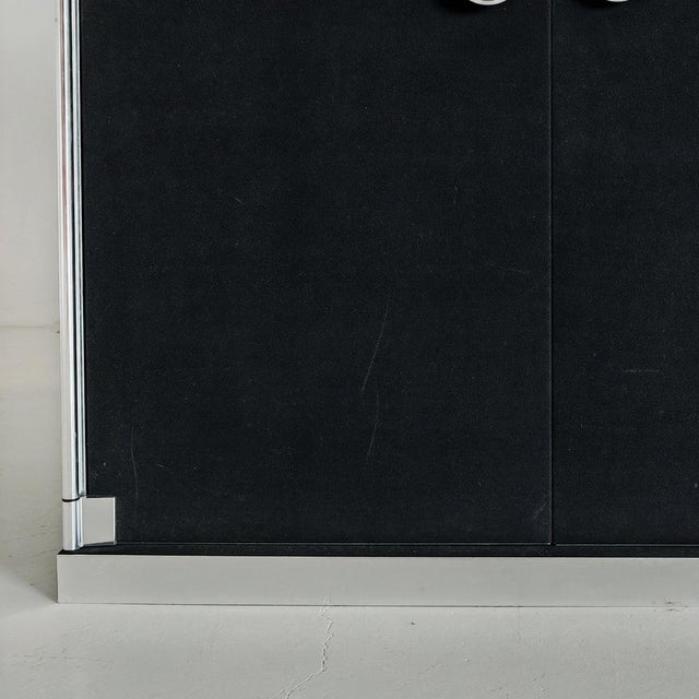 Hermès Sideboard in Fabric, Leather, Marble and Metal attributed to Guido Faleschini for I4 Mariani Hermes, 1970s For Sale - Image 4 of 18