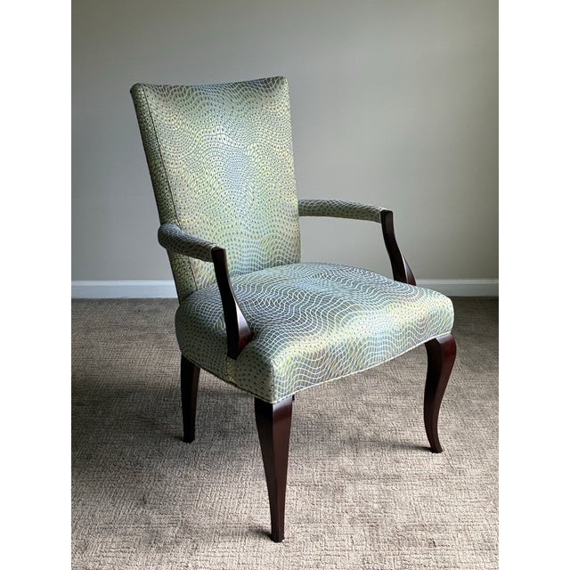 An exceptional set of six Barbara Barry for Baker dining chairs embodying the quiet sophistication and timeless elegance...
