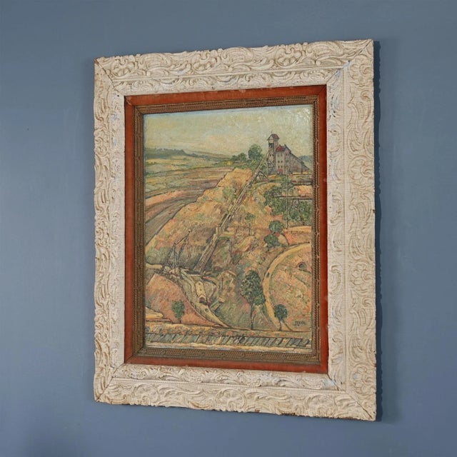 Mid 20th Century Cornwall Iron Banks Original Oil Painting 1940'S For Sale - Image 5 of 11