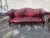 Vintage Carolina Leather House Oxblood Tufted Chesterfield Sofa, Wingback Chair & Ottoman - 3 Piece Set For Sale - Image 16 of 18