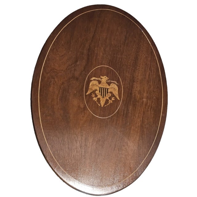 Kittinger Kittinger Historic Newport Federal Style Mahogany Tilt Top Table Eagle Inlay For Sale - Image 4 of 12