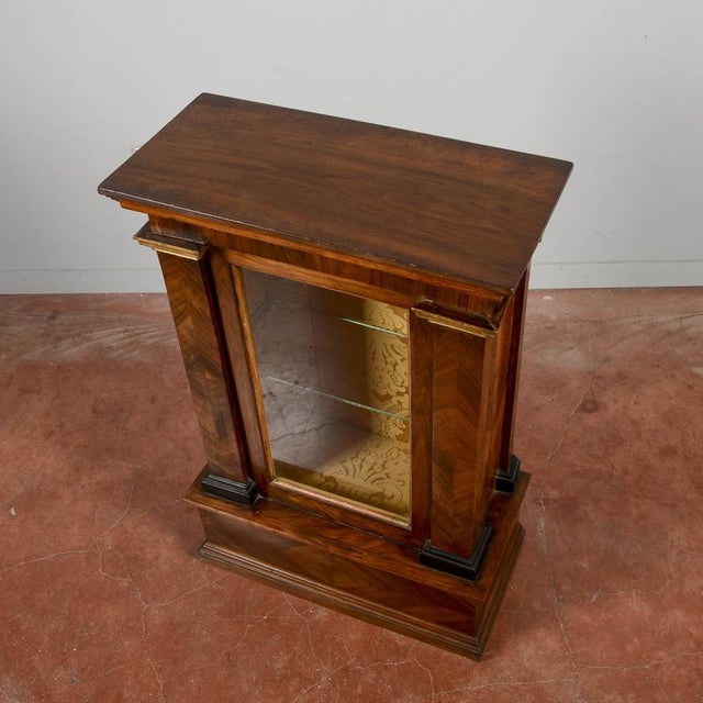 Mid 20th Century Display Case in Teak, Glass, and Fabric For Sale - Image 4 of 18