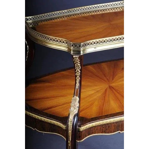 French Side Table / Shelf in the style of F. Linke For Sale - Image 6 of 8