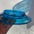 Blue 1970s Blue Glass Plate With Eagle Accents For Sale - Image 8 of 8