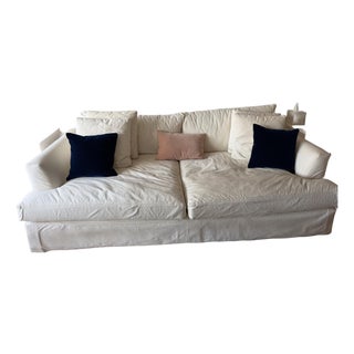 "Martha's Vineyard Slipped" Three-Seat Grand Sofa For Sale