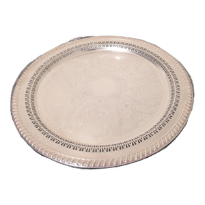 Vintage Leonard 15" Round Silverplate Platter