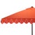 Modern Elegant Valance 7.5 Ft Square Umbrella, Orange With White Trim For Sale - Image 3 of 8