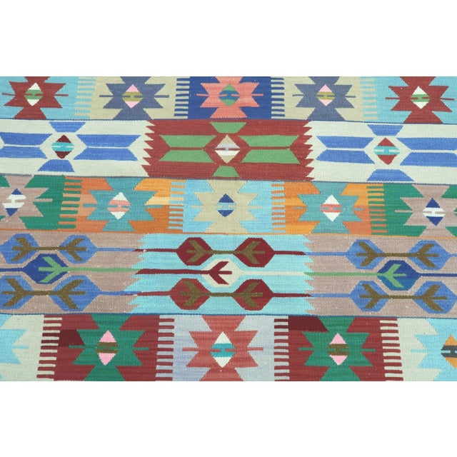 Textile Vintage Afion Flat Weave Rug For Sale - Image 7 of 13