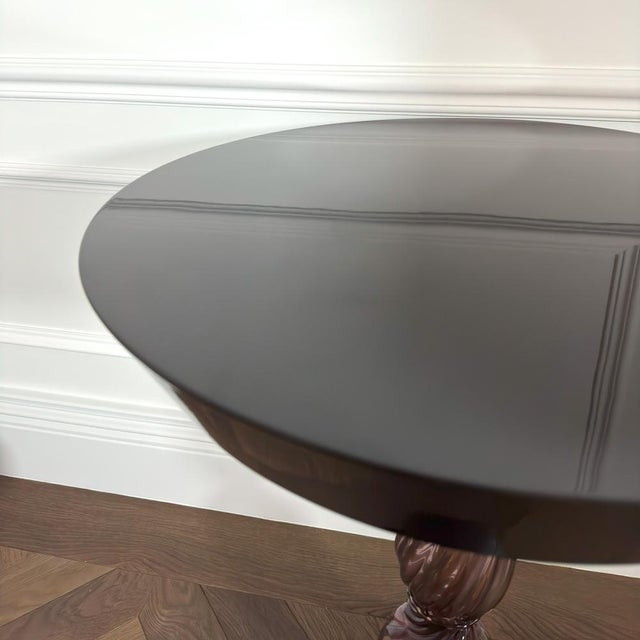 Murano Glass Side Table with Amethyst Stem from Seguso, Italy, 2018 For Sale - Image 9 of 11