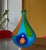13+ In. Tall Murano Style Multicolor Tear Shaped Art Glass Vase For Sale In New York - Image 6 of 16