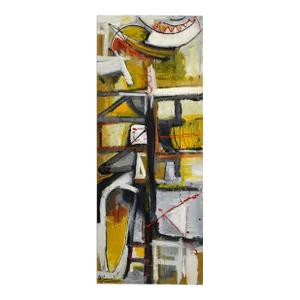 Multi-Color Yamil O. Cardenas Abstract Painting in Acrylic on Canvas Titel Carol