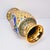 Chinese Pair of Chinese Cloisonné Peony Vases | Gilt Ground Floral Motif With Wood Stands For Sale - Image 3 of 6