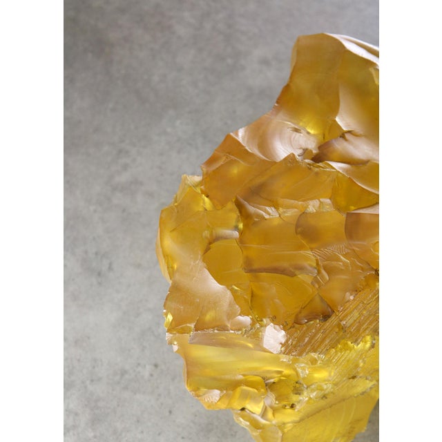 Vintage Italian Orange and Yellow Sculptural Lamps, 1970s, Set of 2 For Sale - Image 9 of 18