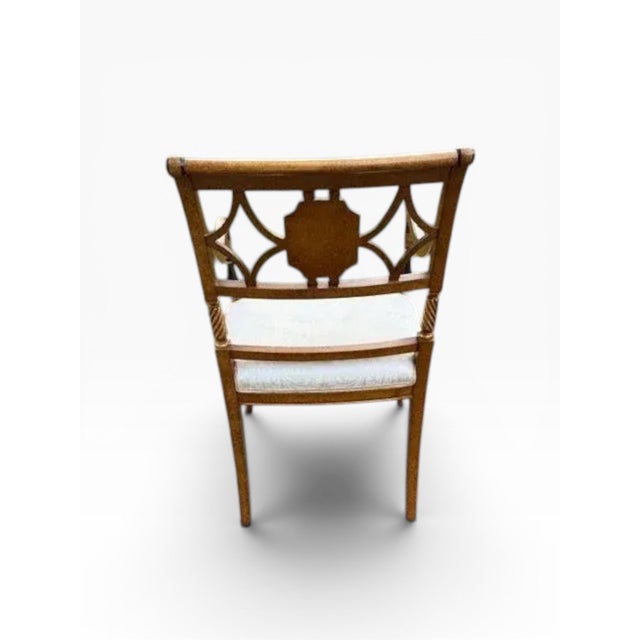 2000 - 2009 Italian-Made Georgian Neoclassical Style Armchairs, Adam Style, Imported 2000s - Set of 2 For Sale - Image 5 of 14