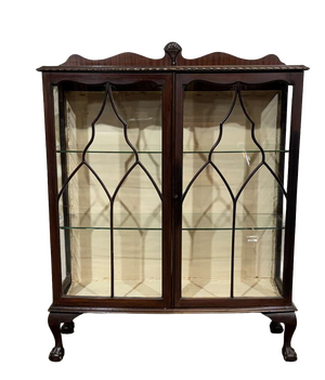 English Mahogany Display Cabinet, 1930s