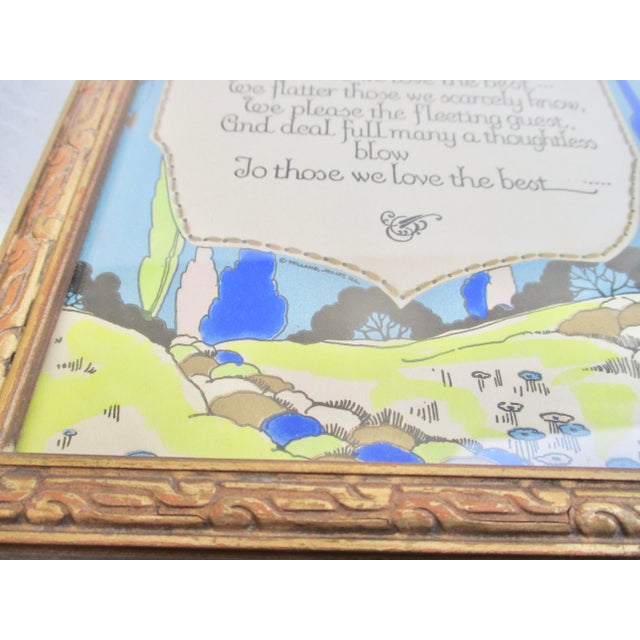 Art Deco Motto Print Circa 1920s "Those We Love" For Sale - Image 9 of 9