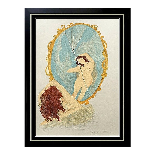 Late 20th Century Nude in front of a Cracked Mirror, Raphael Soyer For Sale