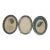 3 Antique Oval Silver Plated Wall Hanging & Tabletop Picture Frames 6" For Sale
