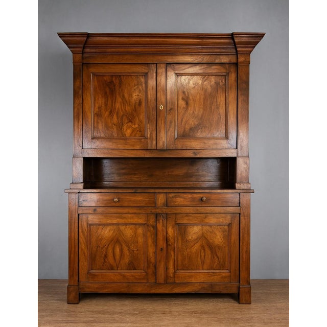 Empire Cupboard in Oak and Walnut For Sale - Image 9 of 9