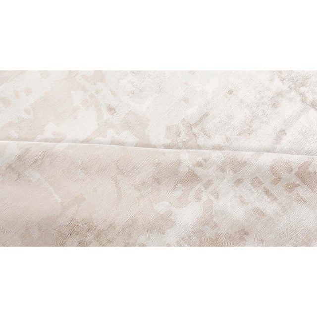 Early 21st Century Large Abstract Dusk Beige Silk Rug by Doris Leslie Blau For Sale - Image 5 of 8