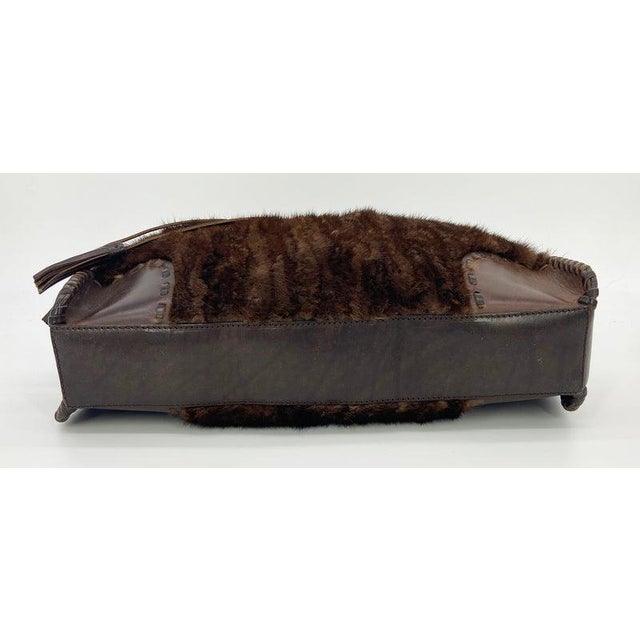 Mid 20th Century Mid 20th Century Dolce and Gabbana Brown Mink Fur Shoulder Bag For Sale - Image 5 of 11