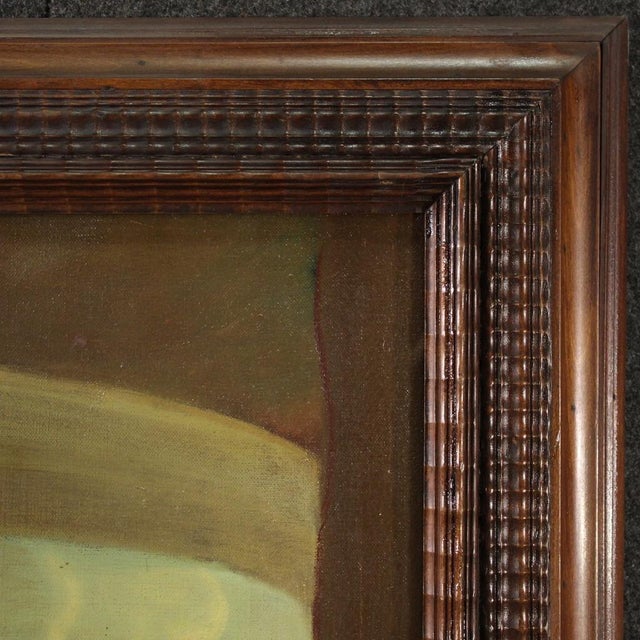 Mattia Traverso, Genre Scene, 1930, Oil on Canvas For Sale - Image 10 of 16